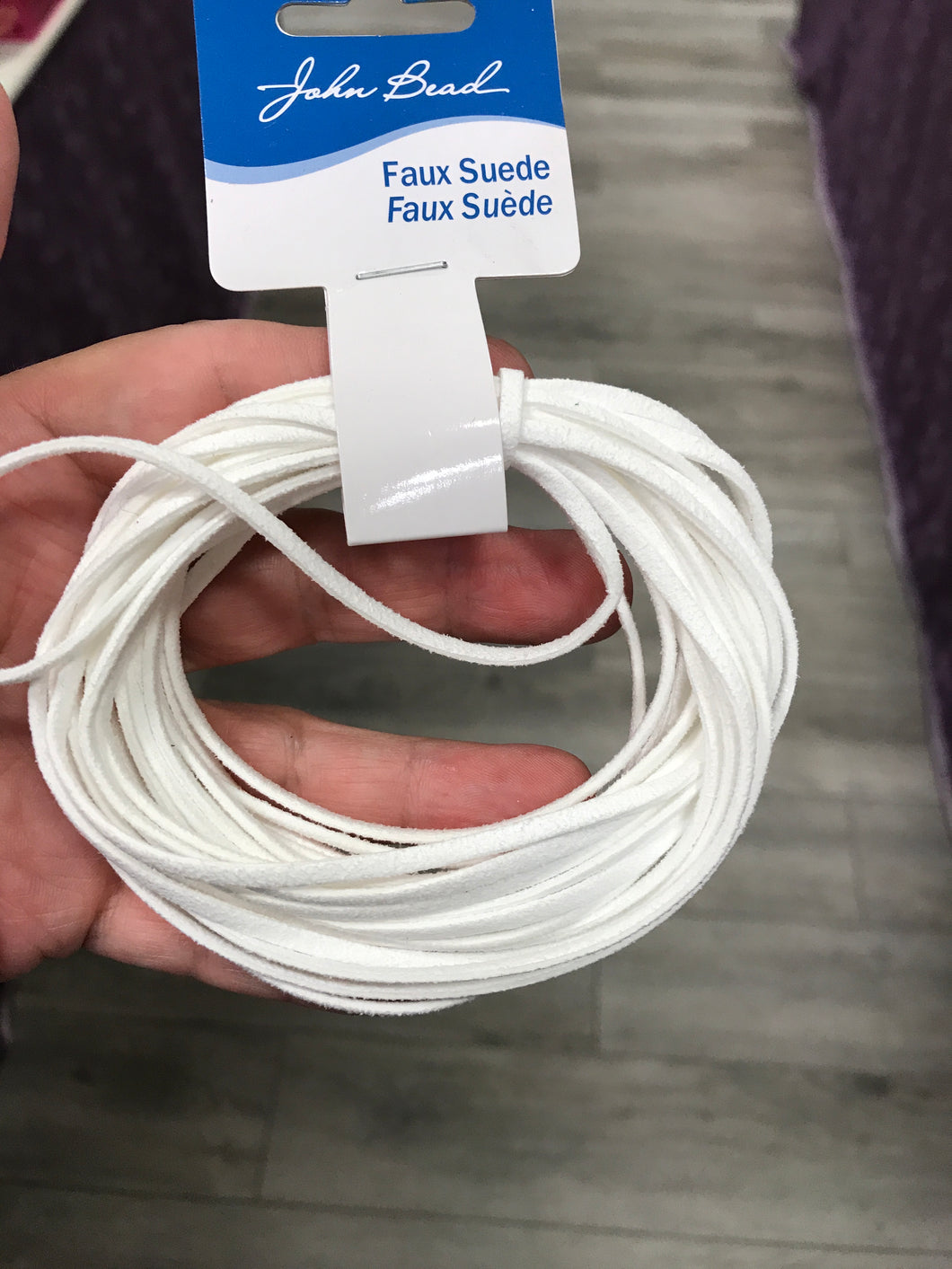 FAUX SUEDE WHITE