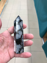 Load image into Gallery viewer, SNOWFLAKE OBSIDIAN POINT
