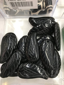 OBSIDIAN PENDANT WING 34X17X6MM