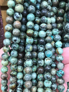 African Turquoise Round Beads