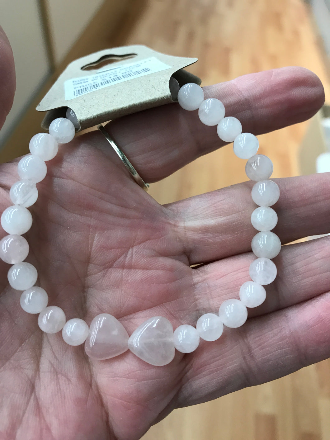 ROSE QUARTZ HEART BRACELET