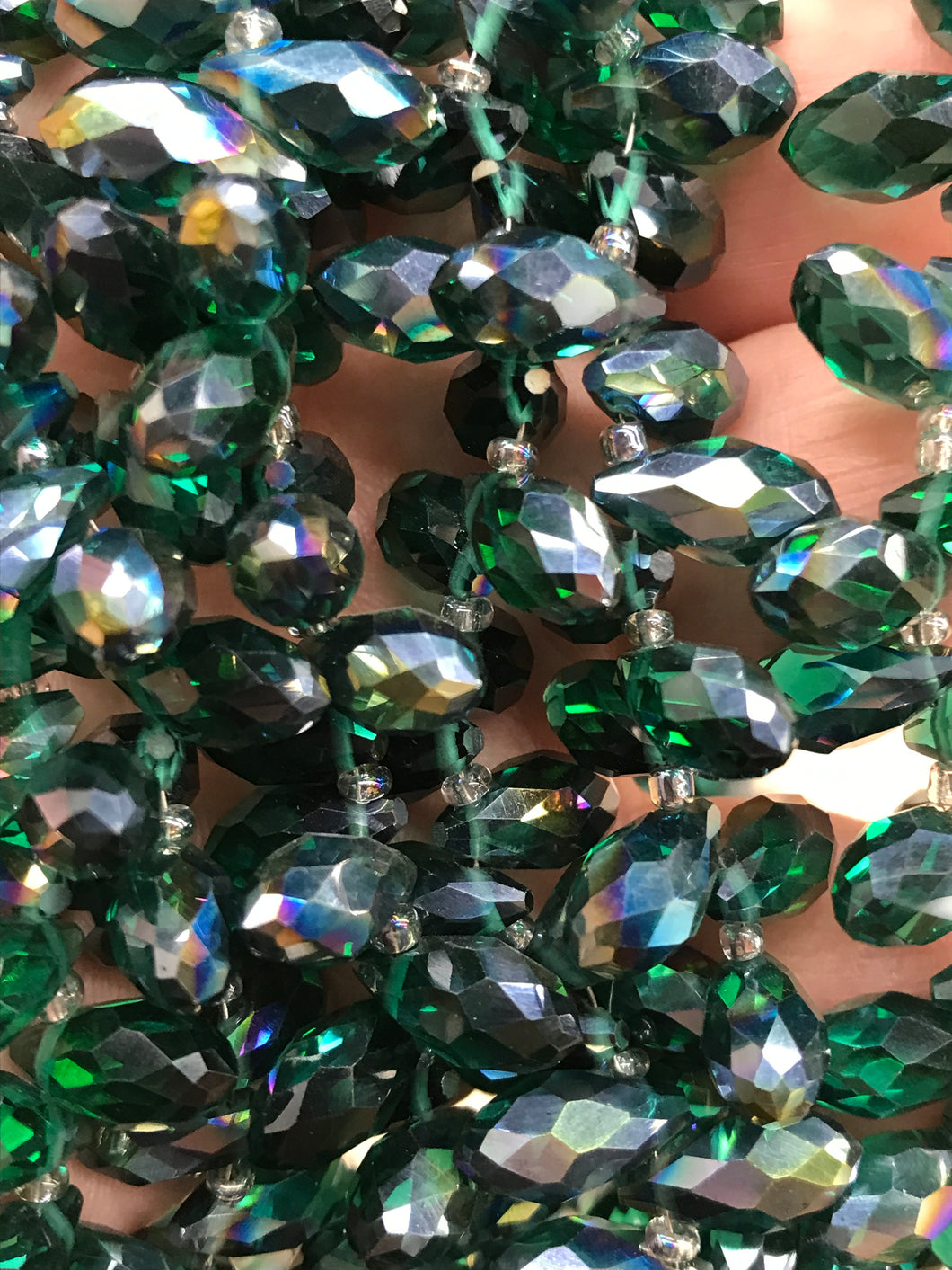 ELECTROPLATED GLASS BRIOLETTE 12X6MM