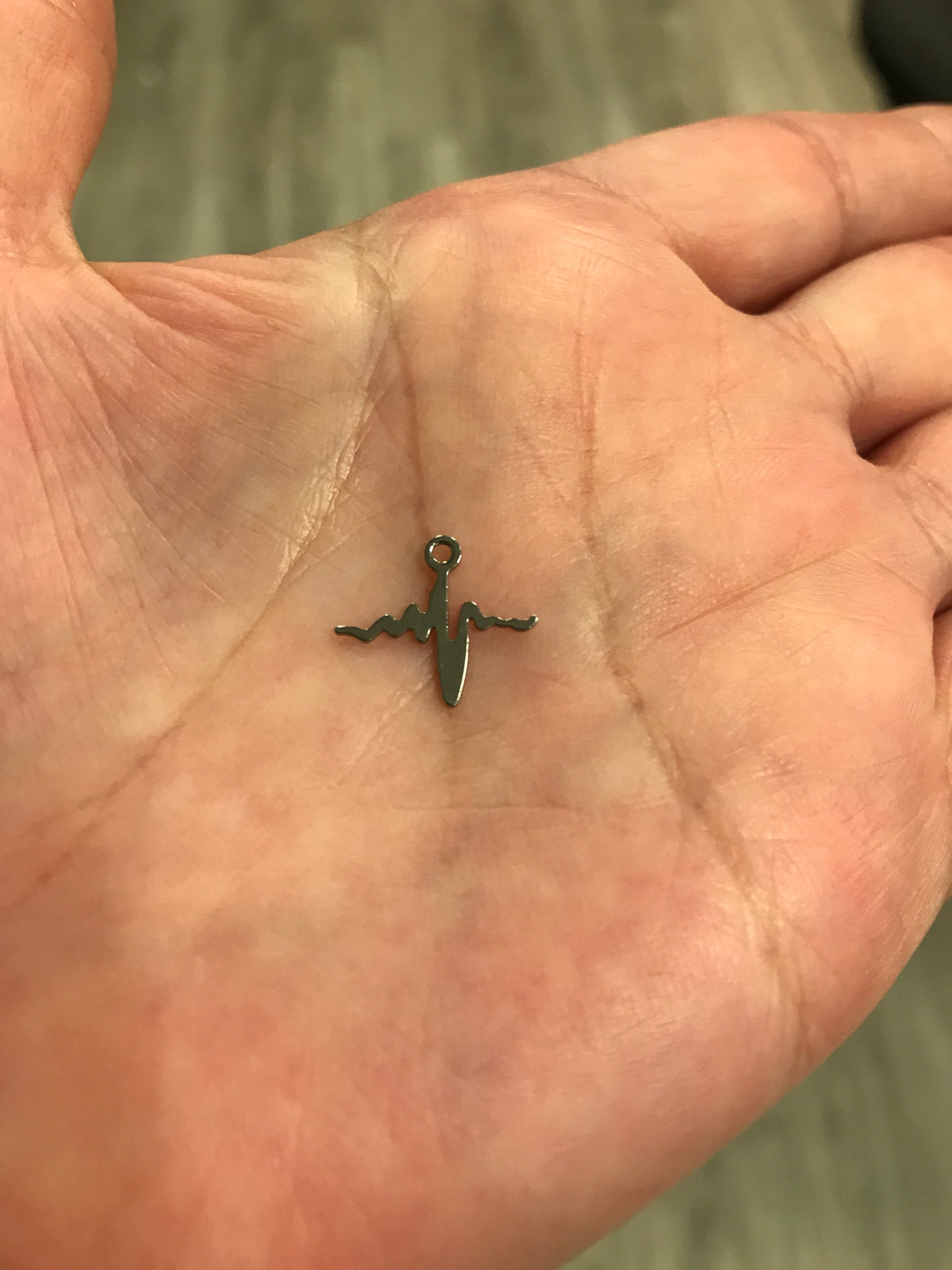 304 STAINLESS HEARTBEAT CHARM