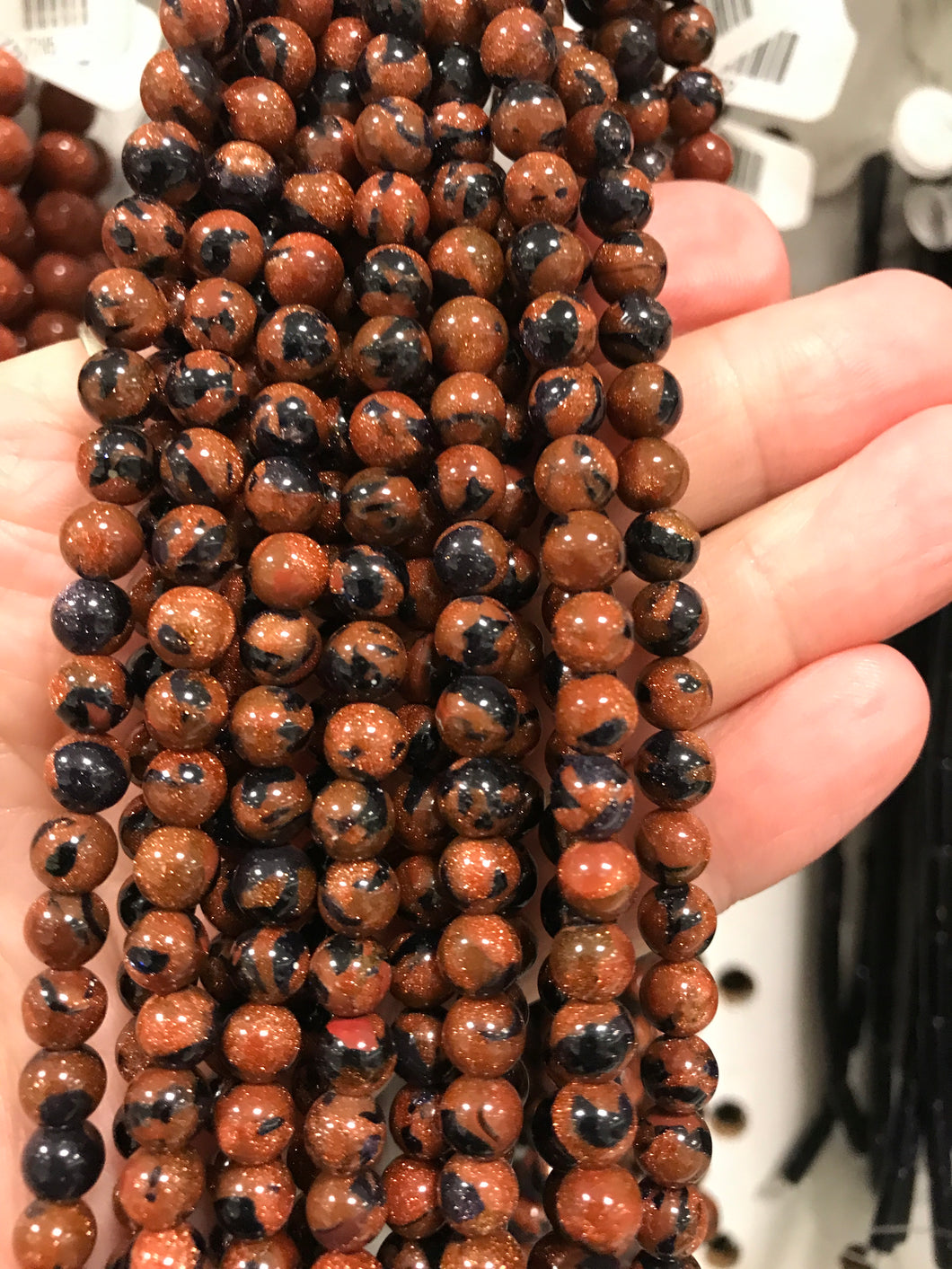 RED/BLUE GOLDSTONE 6MM