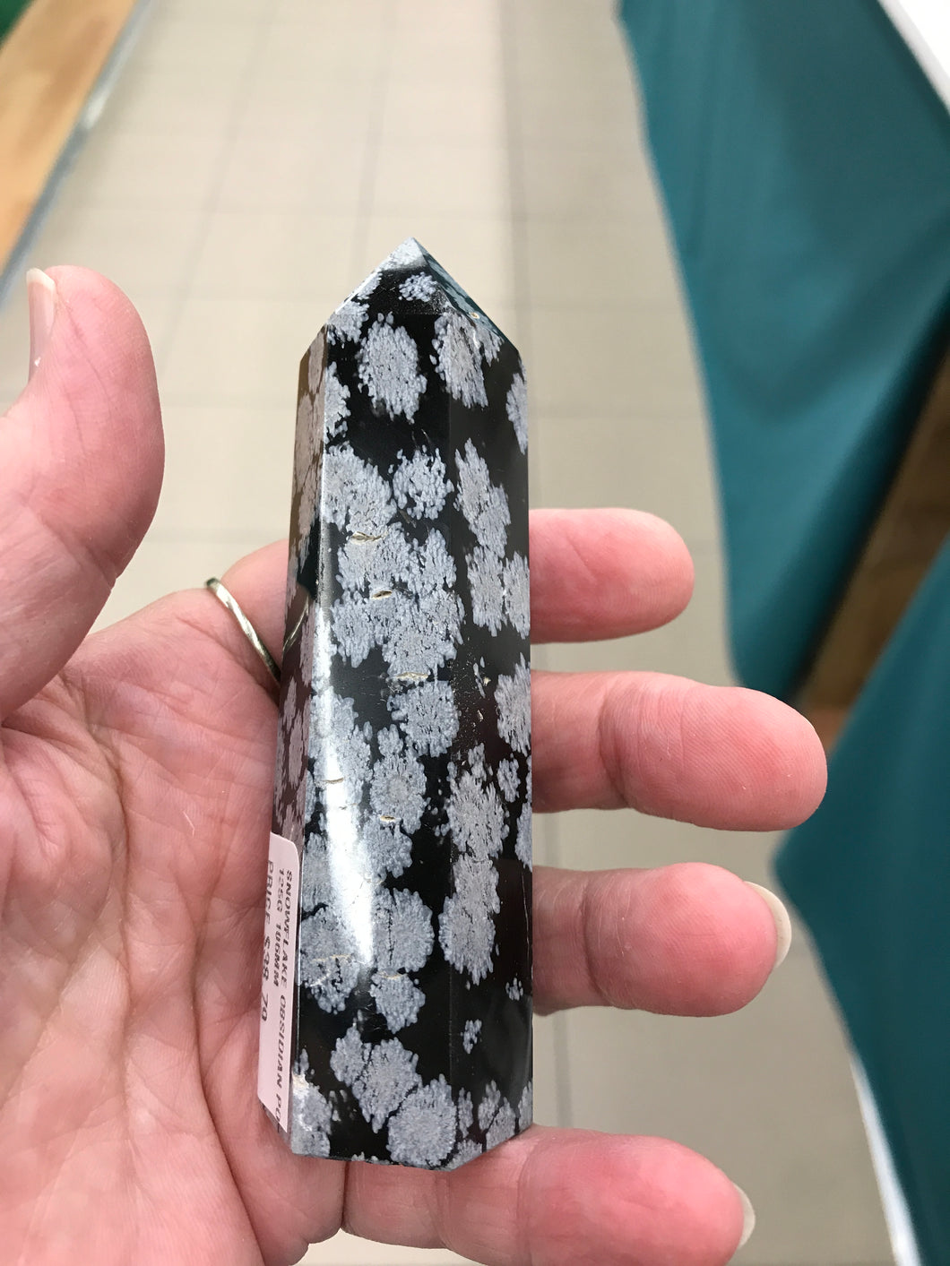 SNOWFLAKE OBSIDIAN POINT