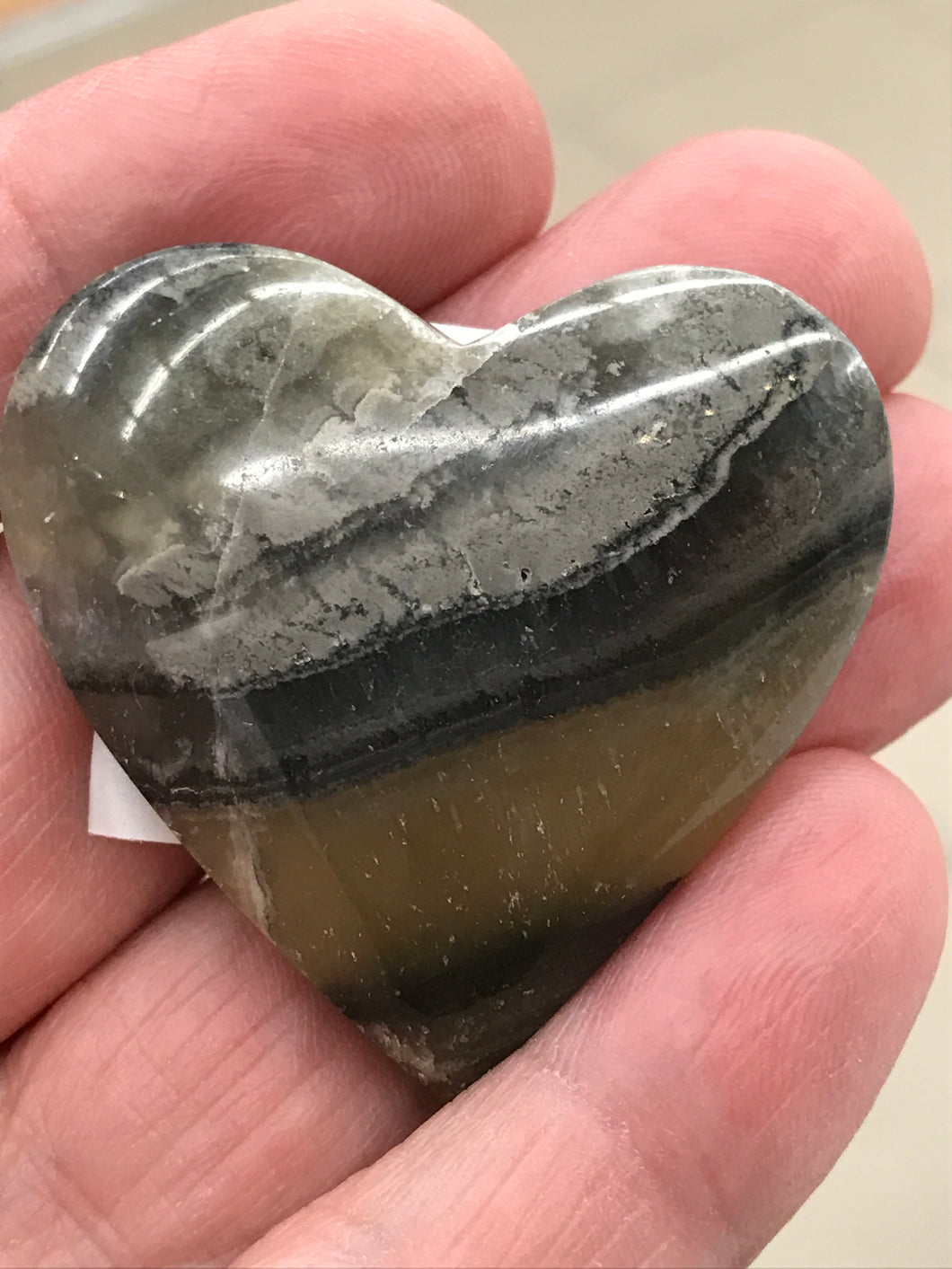 BLUE ONYX HEART CABOCHON