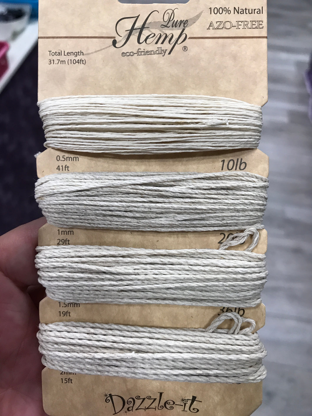 HEMP NATURAL 104' 10/20/36/48LB