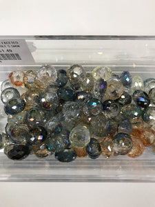 ELECTROPLATED GLASS FACETED LG HOLE