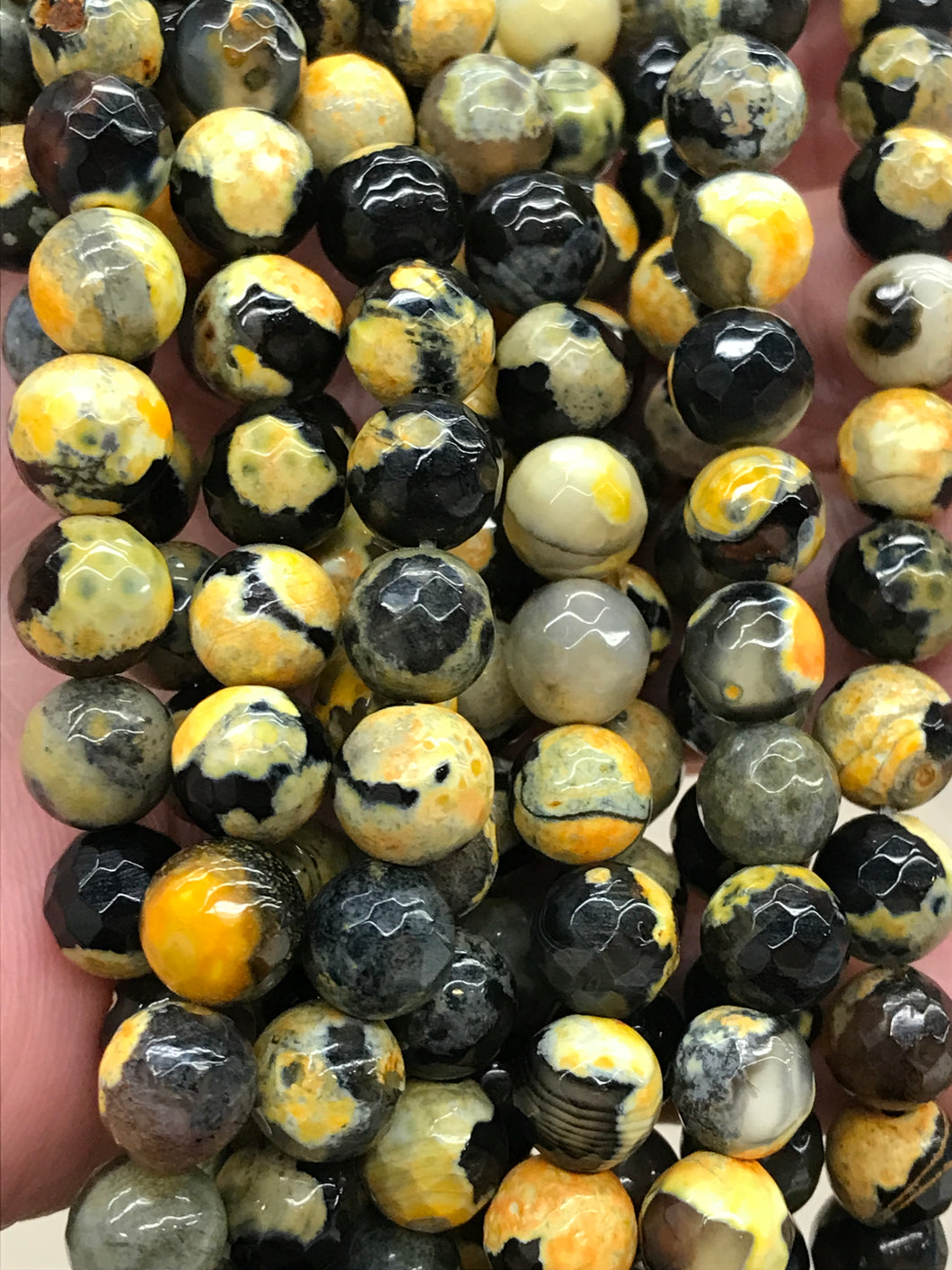 FIRE CRACKLE AGATE 8MM