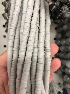 POLYMER CLAY BEAD GRAY