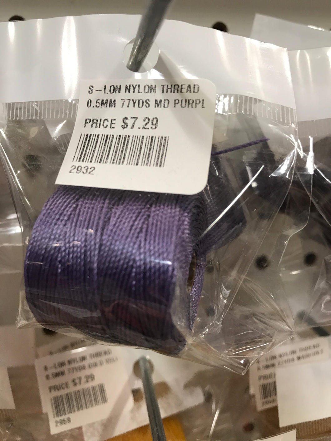 S-LON NYLON THREAD 0.5MM 77YDS MD PURPLE