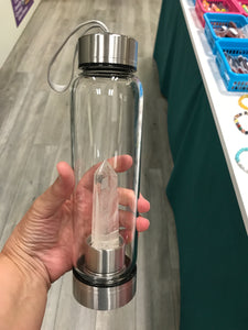 WATER BOTTLE CLEAR QUARTZ