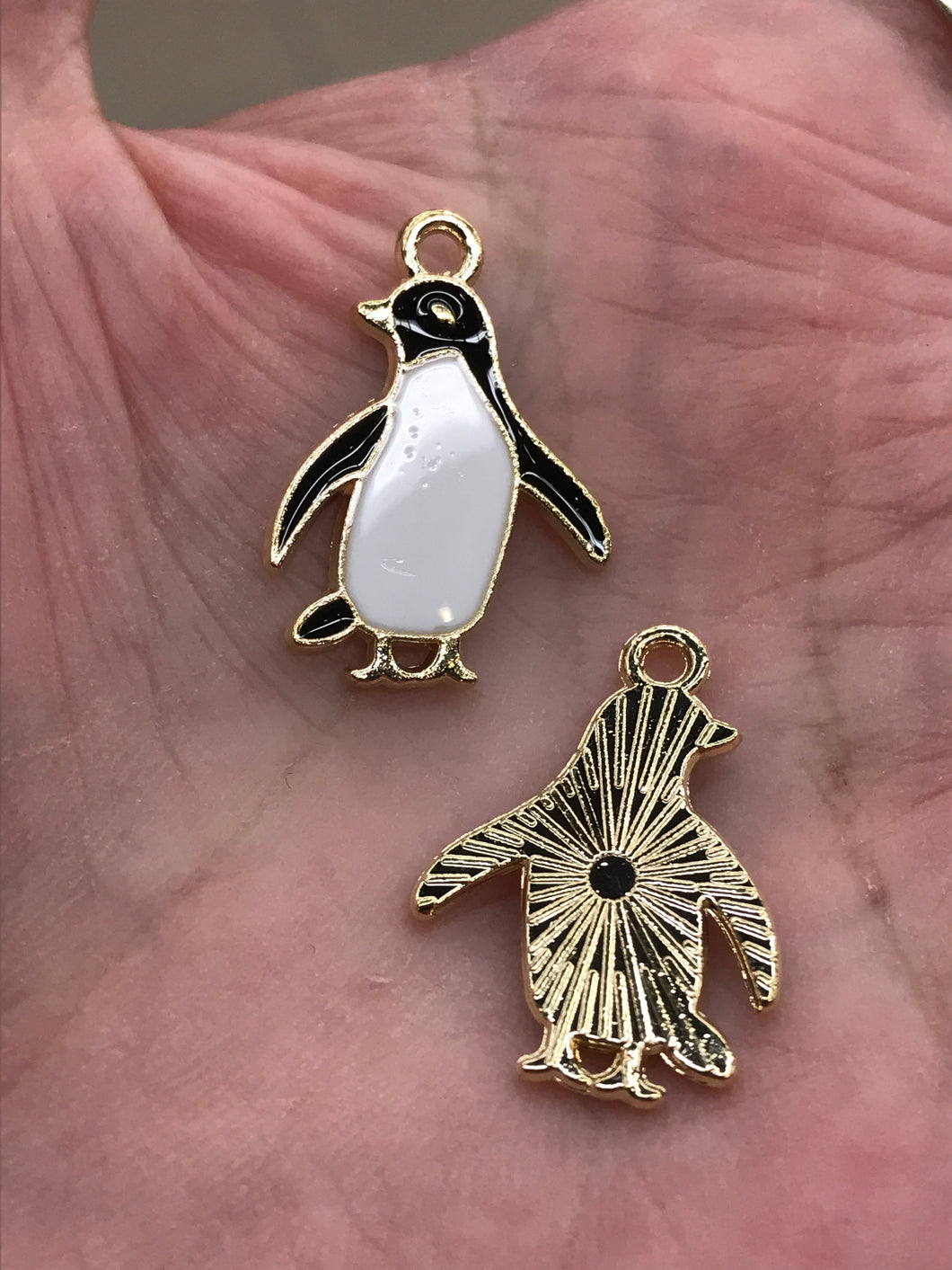 ENAMEL PENGUIN CHARMS