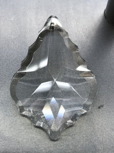 GLASS DROP FACETED 62X42X14.5MM