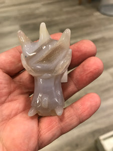 AGATE GEODE DRAGON HEAD