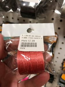 S-LON NYLON THREAD 0.5MM 77YDS CHINESE CORAL