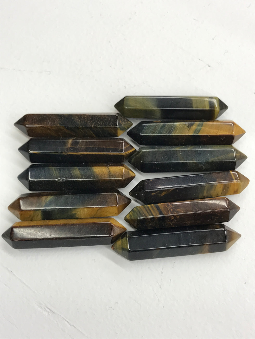 TIGER EYE DOUBLE TERMINATED POINT