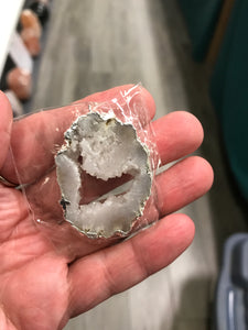 AGATE DRUZY SLICE PENDANT