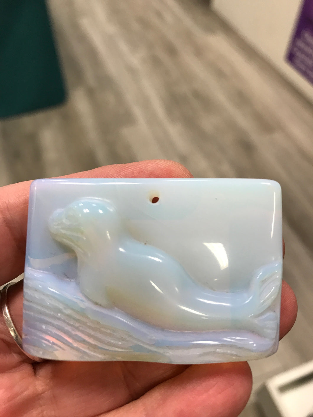 OPALITE BABY SEAL PENDANT