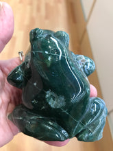 Load image into Gallery viewer, MOSS AGATE STANDING FROG
