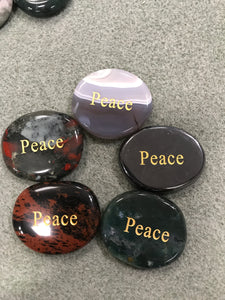 ENGRAVED GEMSTONE 'PEACE'