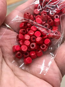 WOOD BEAD 5X5X5MM