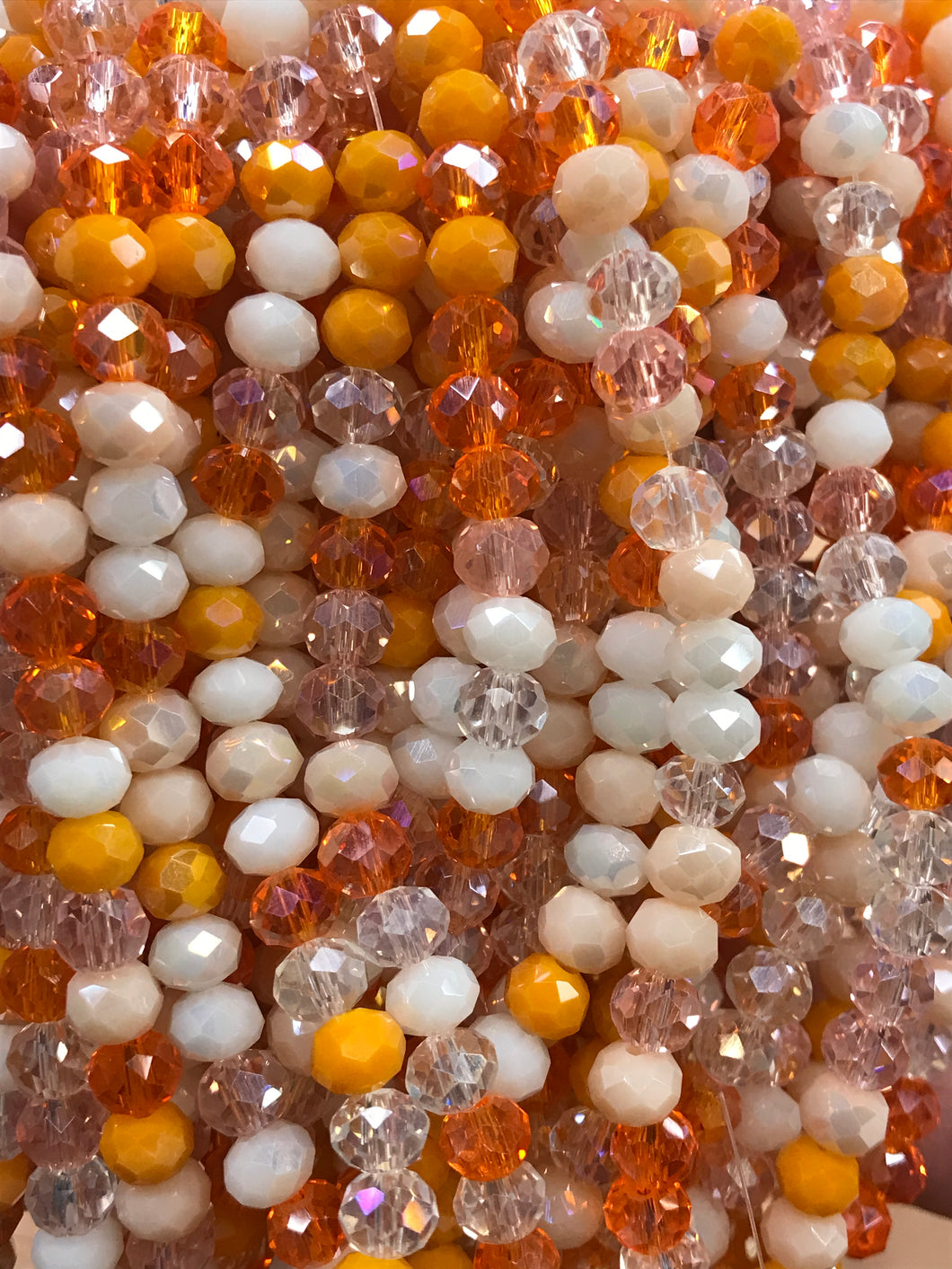 ELECTROPLATED GLASS FACETED RONDELLE 5.5-6X5MM