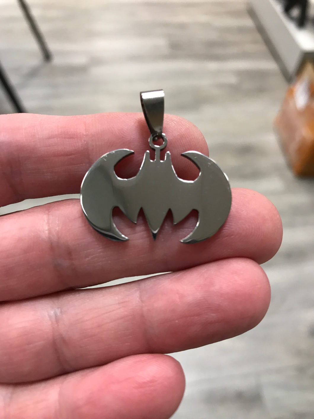 304 STAINLESS BAT SIGNAL PENDANT