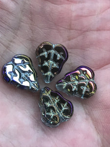 GLASS RAINBOW AB LEAF BEAD