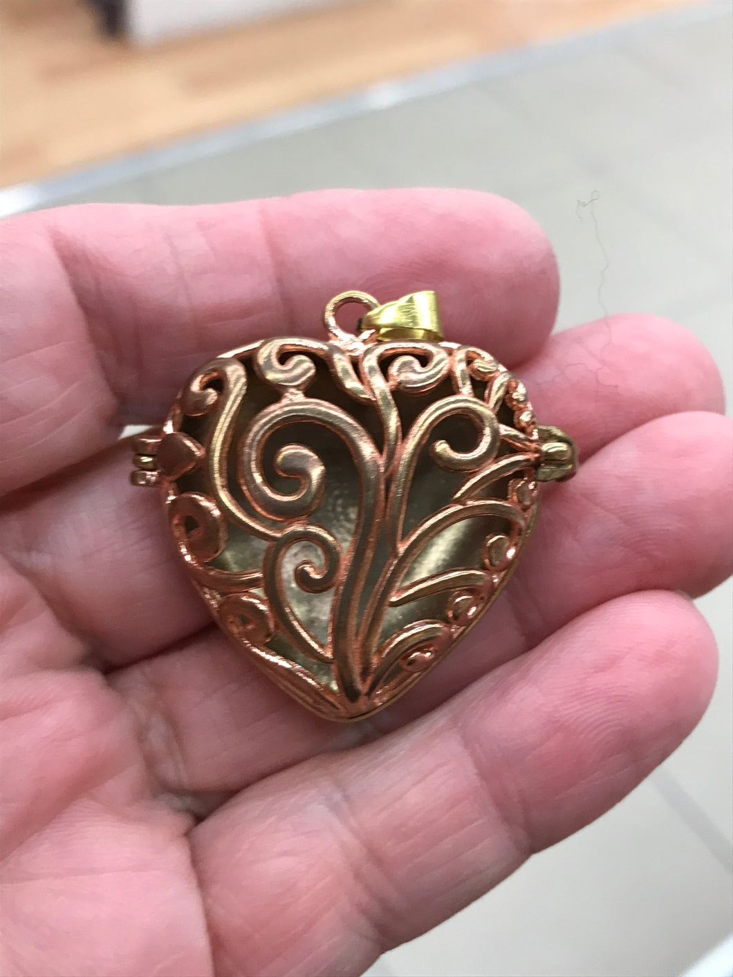 UNPLATED BRASS CAGE PENDANT