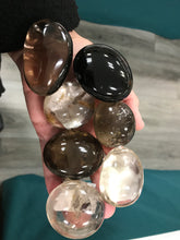 Load image into Gallery viewer, SMOKY QUARTZ GALLET/PALM STONE
