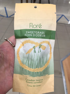 FLORE INCENSE CONE SWEETGRASS