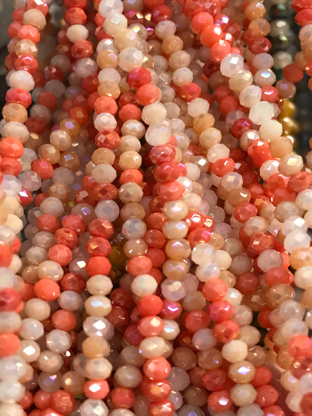 GLASS RONDELLE FACETED 3X2.5MM