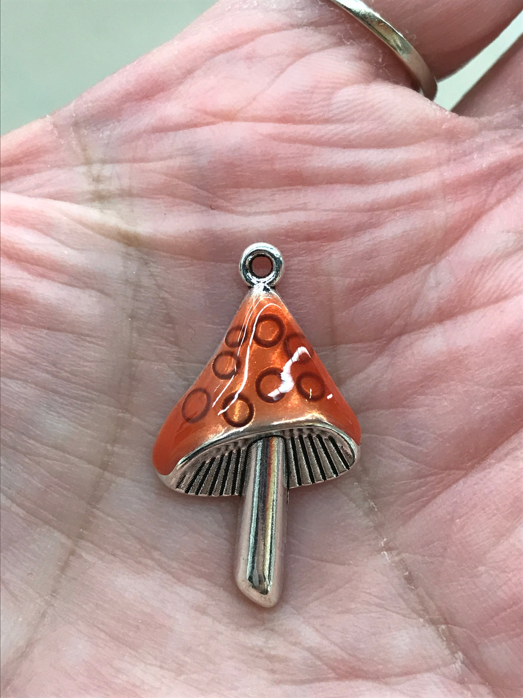 ENAMEL MUSHROOM CHARM