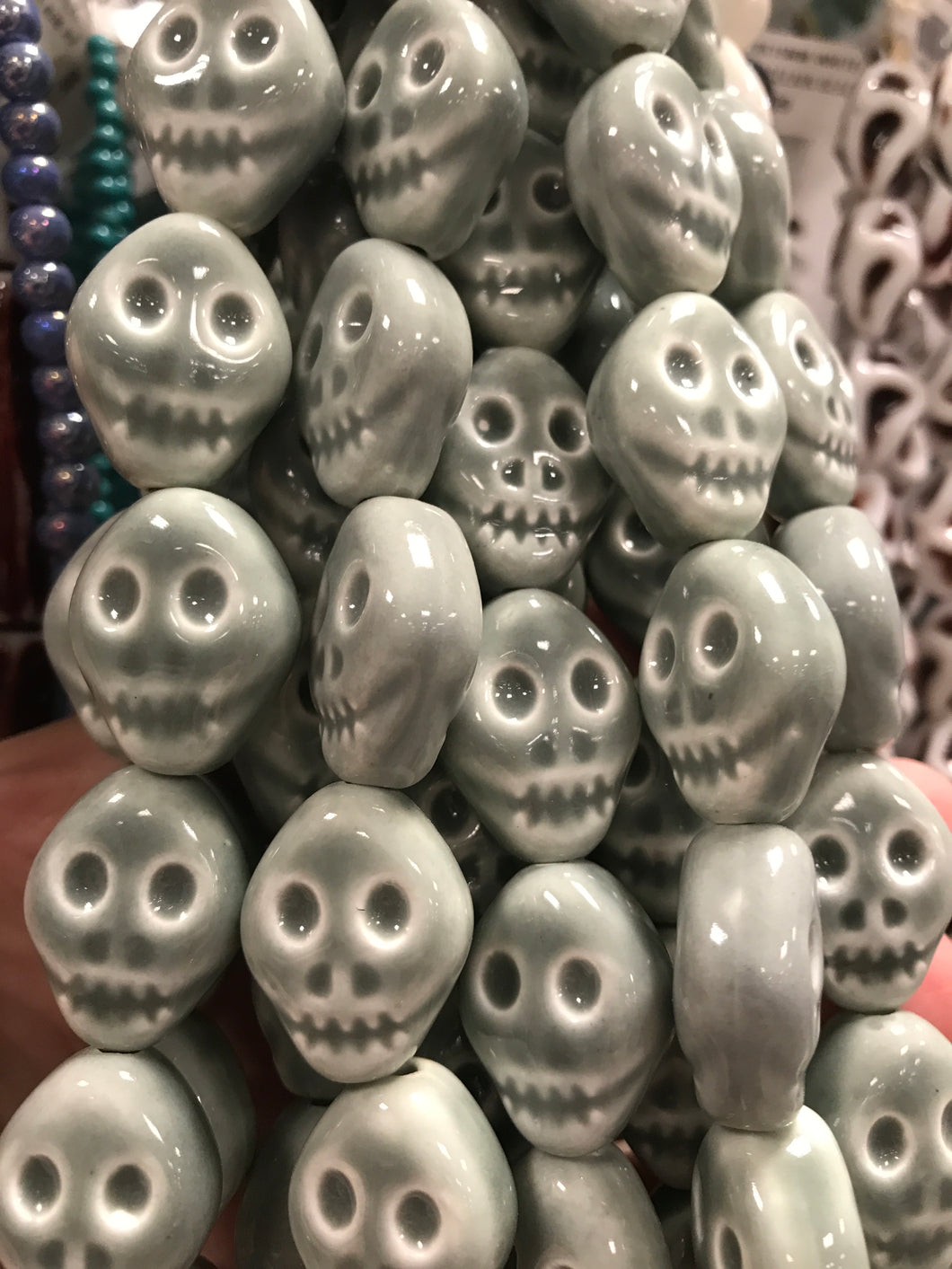 PORCELAIN SKULL BEAD