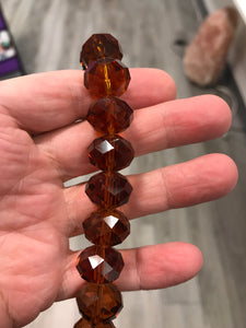 GLASS RONDELLE 16X12MM