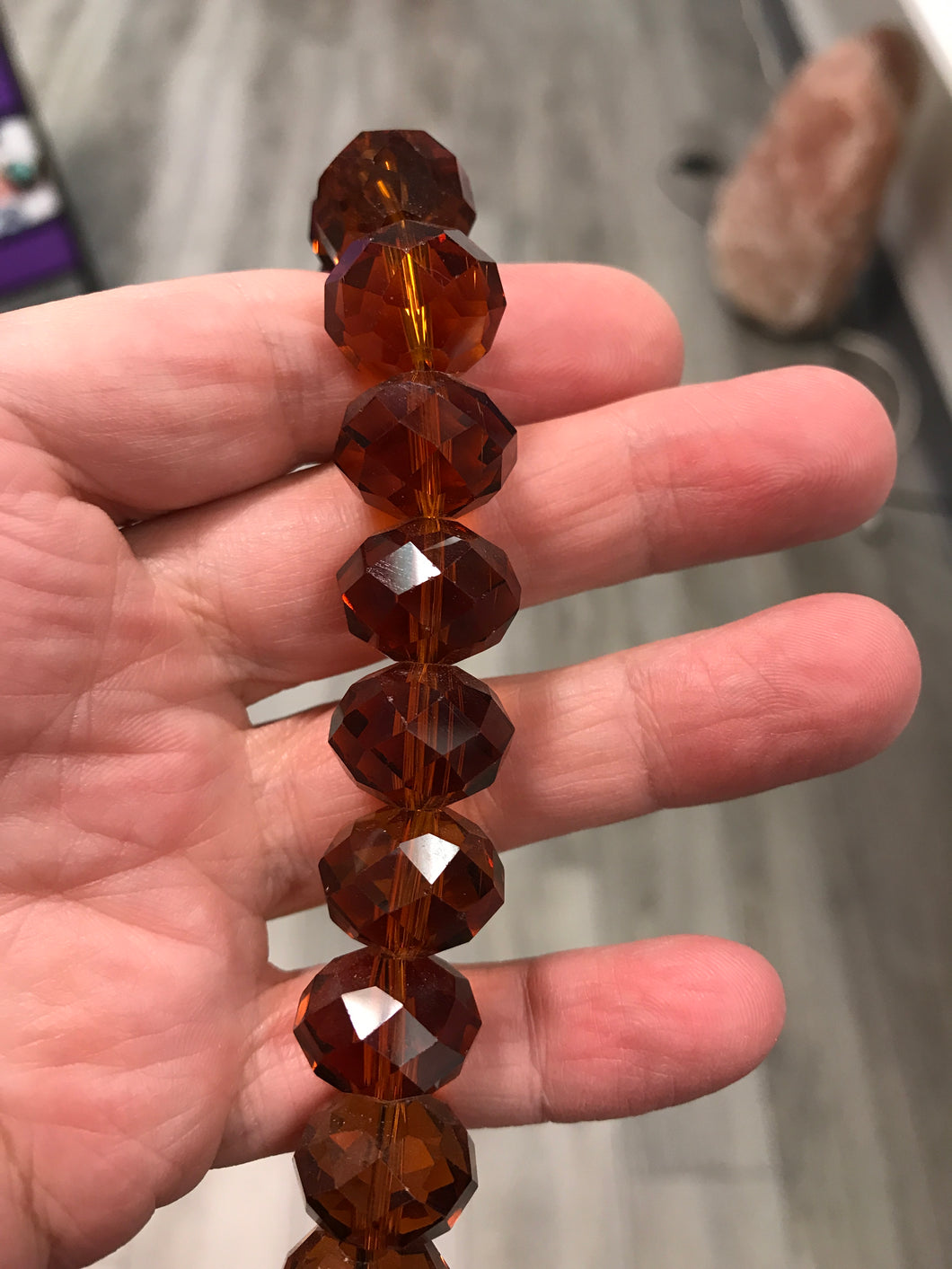 GLASS RONDELLE 16X12MM