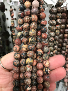 LEOPARD SKIN JASPER 8MM