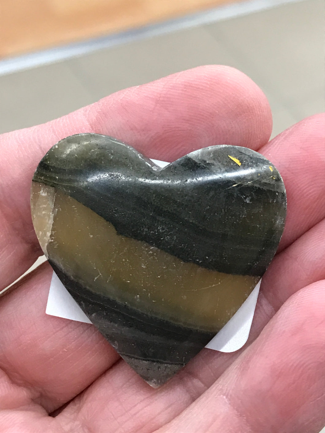 BLUE ONYX HEART CABOCHON