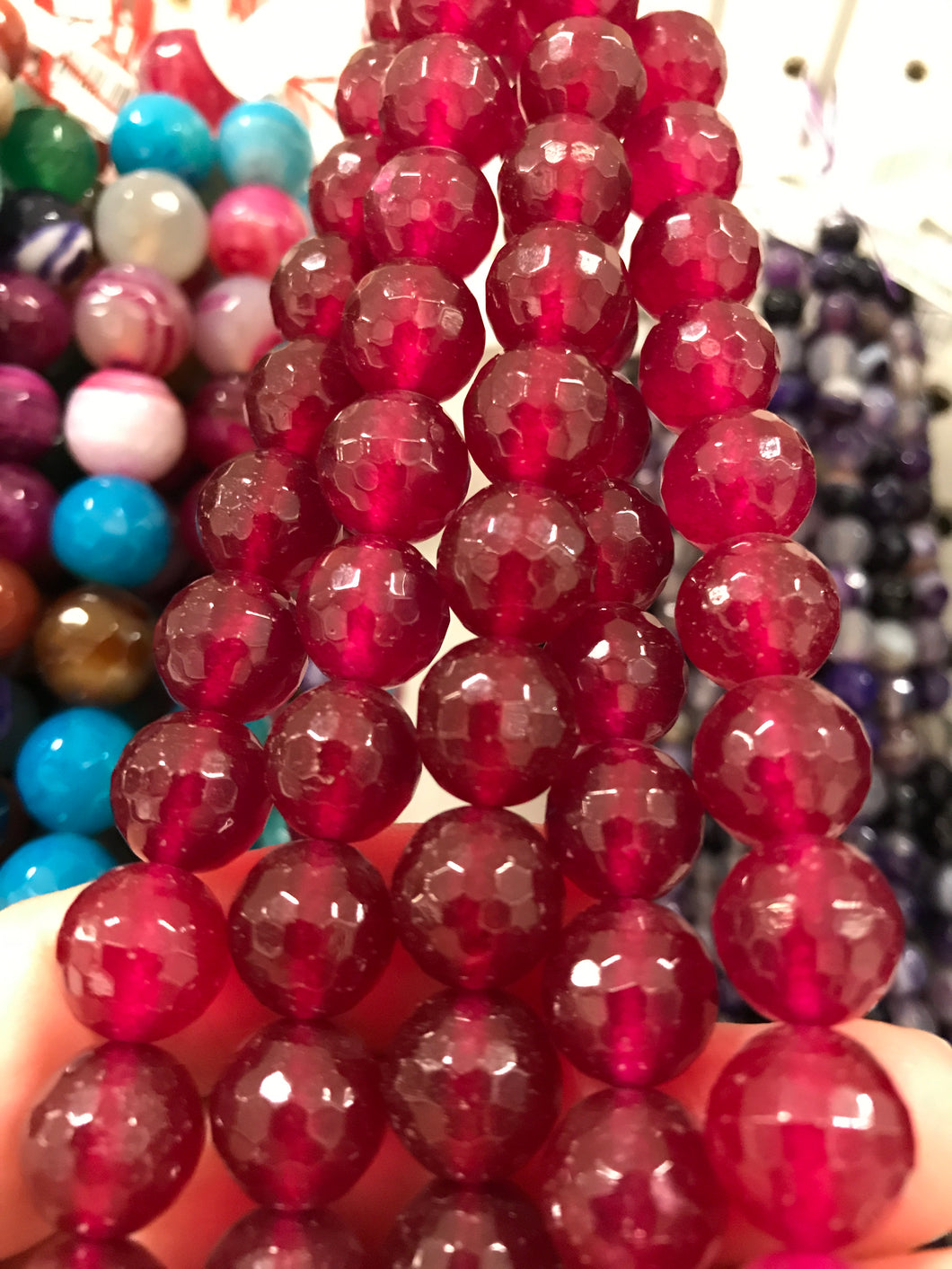 AGATE FACETED 12MM