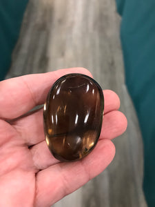 SMOKY QUARTZ GALLET/PALM STONE