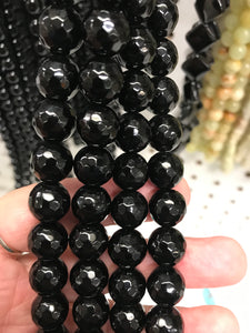 BLACK ONYX 12MM FACETED
