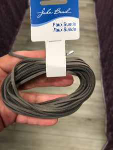 FAUX SUEDE SILVER