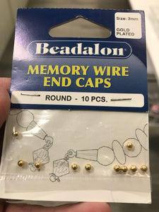 BEADALON MEMORY WIRE END CAP