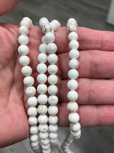 WHITE TURQUOISE 6MM