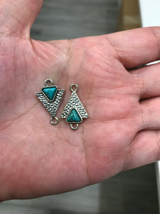 LINK ANT. SILVER IMIT. TURQUOISE