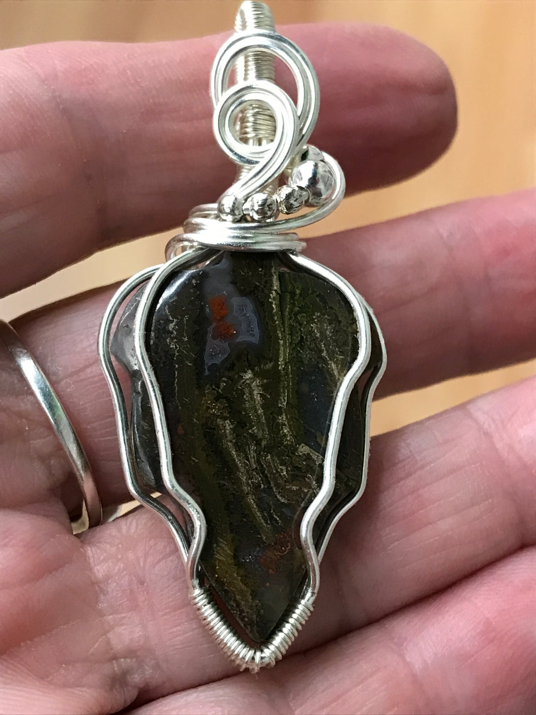 Petrified on sale wood pendant
