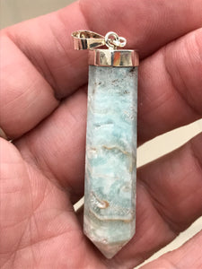 BLUE ARAGONITE PENDANT