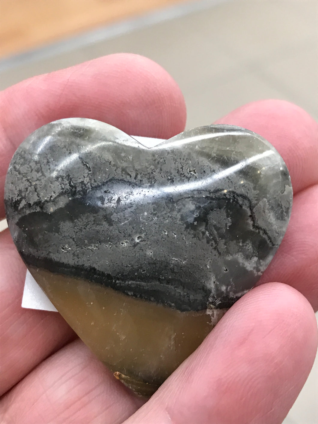 BLUE ONYX HEART CABOCHON