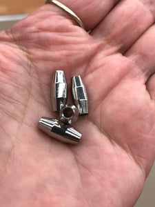 304 STAINLESS FACETED RICE BEAD